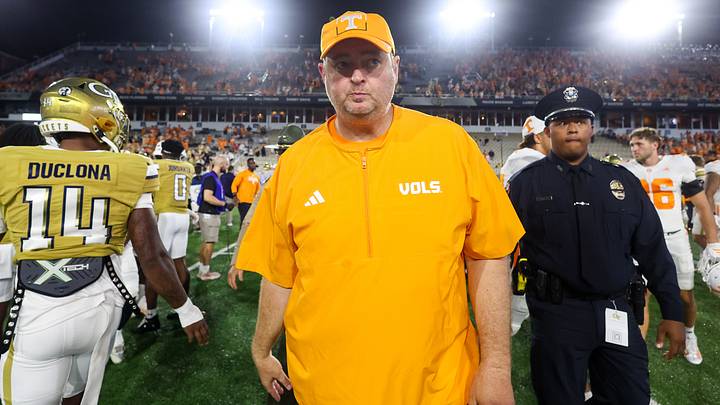Sep 12, 2026; Atlanta, Georgia, USA; Tennessee Volunteers head coach Josh Heupel after after a victory over the Georgia Tech Yellow Jackets at Bobby Dodd Stadium at Hyundai Field. Mandatory Credit: Brett Davis-Imagn Images Sep 12, 2026; Atlanta, Georgia, USA; Tennessee Volunteers head coach Josh Heupel after after a victory over the Georgia Tech Yellow Jackets at Bobby Dodd Stadium at Hyundai Field. Mandatory Credit: Brett Davis-Imagn Images