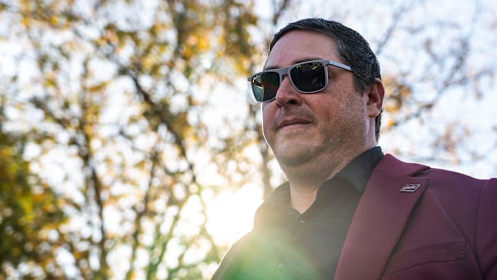 Mississippi State head coach Jeff Lebby participates in the Dawg Walk before a college football game between Mississippi State and Ole Miss at Davis Wade Stadium in Starkville, Miss., on Friday, Nov. 28, 2025. The Egg Bowl game marks the 122nd meeting between the two teams.