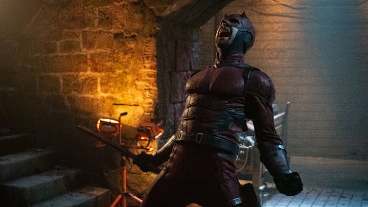 Daredevil/Matt Murdock (Charlie Cox) in Marvel Television's DAREDEVIL: BORN AGAIN, exclusively on Disney+. Photo by Giovanni Rufino. © 2025 MARVEL.