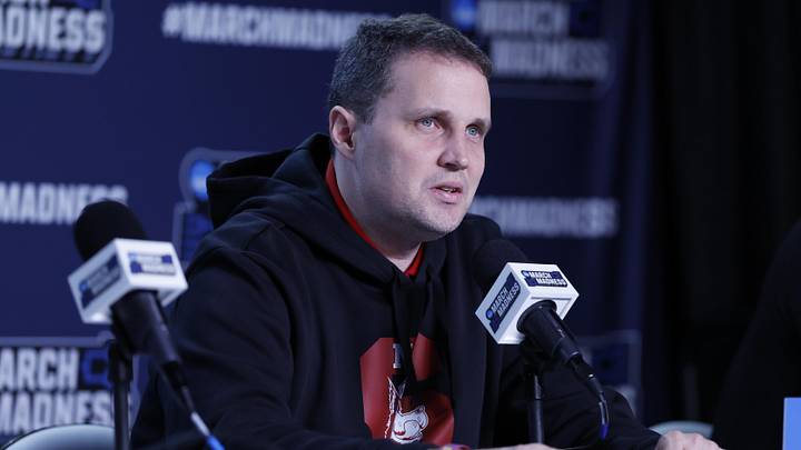Mar 16, 2026; Dayton, OH, USA; NC State Wolfpack head coach Will Wade speaks with the media during a practice session ahead of the first four of the men's 2026 NCAA Tournament at University of Dayton Arena. Mandatory Credit: Rick Osentoski-Imagn Images Mar 16, 2026; Dayton, OH, USA; NC State Wolfpack head coach Will Wade speaks with the media during a practice session ahead of the first four of the men's 2026 NCAA Tournament at University of Dayton Arena. Mandatory Credit: Rick Osentoski-Imagn Images