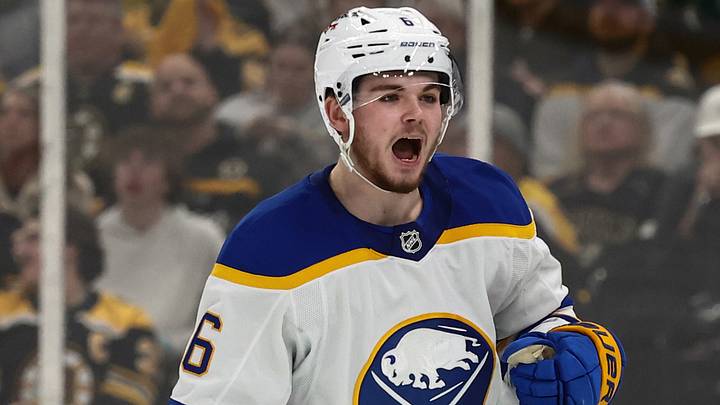 Buffalo Sabres forward Zach Benson Buffalo Sabres forward Zach Benson
