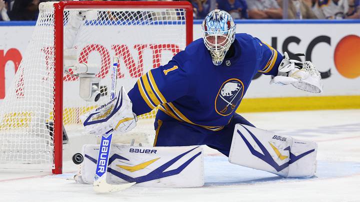 Buffalo Sabres goaltender Ukko-Pekka Luukkonen Buffalo Sabres goaltender Ukko-Pekka Luukkonen