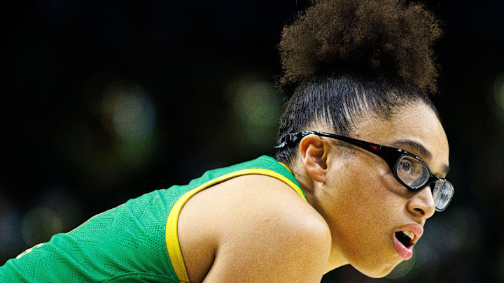 Notre Dame guard Olivia Miles (5) waits for the start of play after a timeout during a NCAA women's basketball game between No. 8 Notre Dame and No. 2 UConn at Purcell Pavilion on Thursday, Dec. 12, 2024, in South Bend. Notre Dame guard Olivia Miles (5) waits for the start of play after a timeout during a NCAA women's basketball game between No. 8 Notre Dame and No. 2 UConn at Purcell Pavilion on Thursday, Dec. 12, 2024, in South Bend.