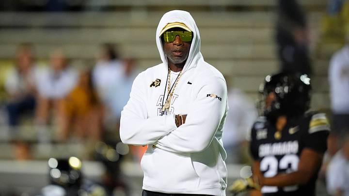 Sep 20, 2025; Boulder, Colorado, USA; Colorado Buffaloes head coach Deion Sanders before the game against the Wyoming Cowboys at Folsom Field. Mandatory Credit: Ron Chenoy-Imagn Images Sep 20, 2025; Boulder, Colorado, USA; Colorado Buffaloes head coach Deion Sanders before the game against the Wyoming Cowboys at Folsom Field. Mandatory Credit: Ron Chenoy-Imagn Images