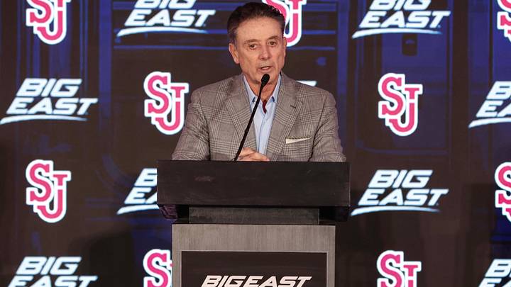 Oct 1, 2026; New York, NY, USA; St. John's Red Storm head coach Rick Pitino speaks at 2026 Big East Media Day at Marriott Marquis. Mandatory Credit: Wendell Cruz-Imagn Images Oct 1, 2026; New York, NY, USA; St. John's Red Storm head coach Rick Pitino speaks at 2026 Big East Media Day at Marriott Marquis. Mandatory Credit: Wendell Cruz-Imagn Images