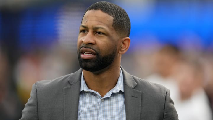 Dec 3, 2023; Inglewood, California, USA; Cleveland Browns general manager Andrew Berry reacts during the game against the Los Angeles Rams at SoFi Stadium.