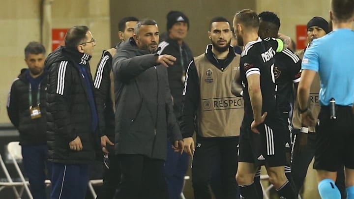 L'entraîneur de Qarabag a pris la décision de faire annuler le but de son attaquant pour une main évidente.