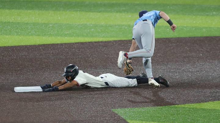 Hudson Valley’s Luis Durango slides into second base under Wilmington’s Eli Willits during their game on July 3, 2026. Hudson Valley’s Luis Durango slides into second base under Wilmington’s Eli Willits during their game on July 3, 2026.