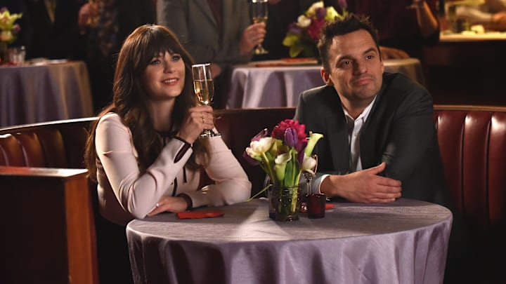 NEW GIRL: L-R: Zooey Deschanel and Jake Johnson in "The Curse of the Pirate Bride," the first part of the special one-hour series finale episode of NEW GIRL airing Tuesday, May 15 (9:00-9:30 PM ET/PT) on FOX. ©2018 Fox Broadcasting Co. Cr: Ray Mickshaw/FOX