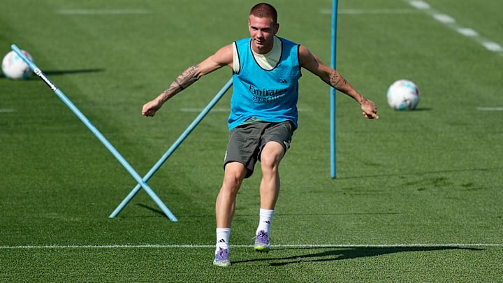 Franco Mastantuono était présent à l'entraînement ce mercredi avec le Real Madrid.