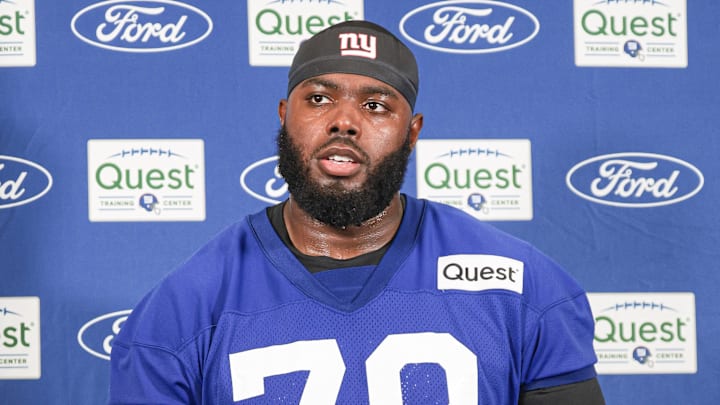 New York Giants offensive tackle Andrew Thomas 