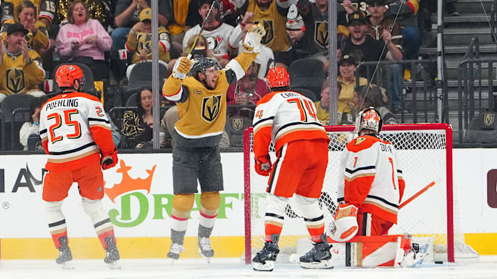Brett Howden celebrates his second-period goal