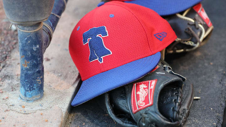 A general view of Philadelphia Phillies hat