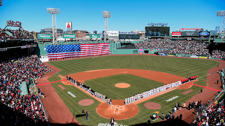 Mar 30, 2023; Boston, Massachusetts, USA; A general view of Fenway Park before a game between the Boston Red Sox and the Baltimore Orioles at Fenway Park. Mandatory Credit: Eric Canha-Imagn Images Mar 30, 2023; Boston, Massachusetts, USA; A general view of Fenway Park before a game between the Boston Red Sox and the Baltimore Orioles at Fenway Park. Mandatory Credit: Eric Canha-Imagn Images