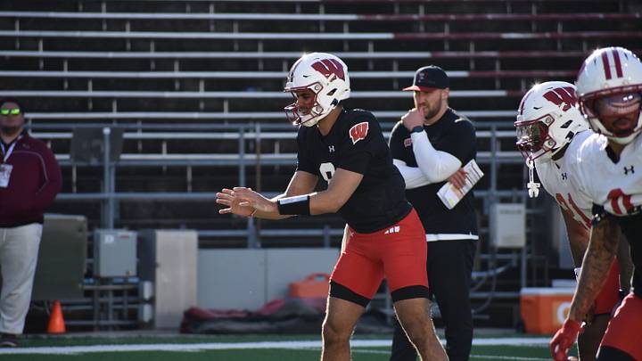 Wisconsin quarterback Deuce Adams. Wisconsin quarterback Deuce Adams.