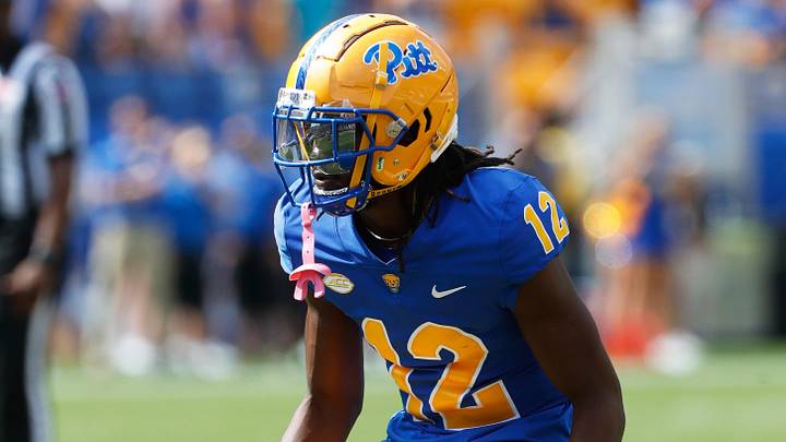 Sep 2, 2023; Pittsburgh, Pennsylvania, USA;  Pittsburgh Panthers defensive back M.J. Devonshire (12)