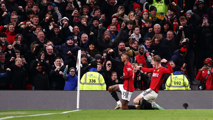 Marcus Rashford (left) and Rasmus Hojlund were Man Utd's stand-out players