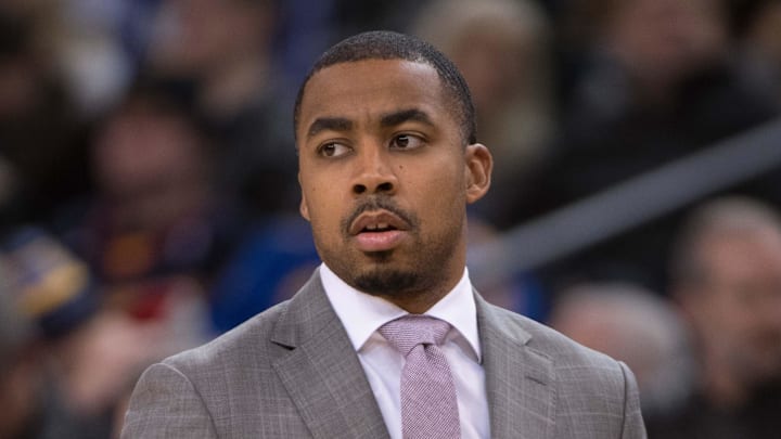 December 20, 2016; Oakland, CA, USA; Utah Jazz assistant coach Johnnie Bryant during the third quarter against the Golden State Warriors at Oracle Arena. The Warriors defeated the Jazz 104-74. Mandatory Credit: Kyle Terada-Imagn Images