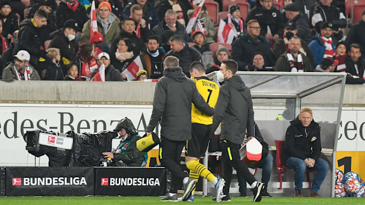 Musste verletzt den Platz verlassen: BVB-Profi Giovanni Reyna Musste verletzt den Platz verlassen: BVB-Profi Giovanni Reyna