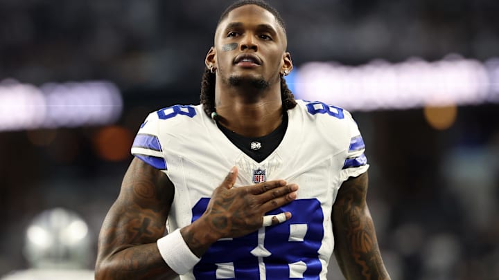 Jan 14, 2024; Arlington, Texas, USA; Dallas Cowboys wide receiver CeeDee Lamb (88) before the 2024