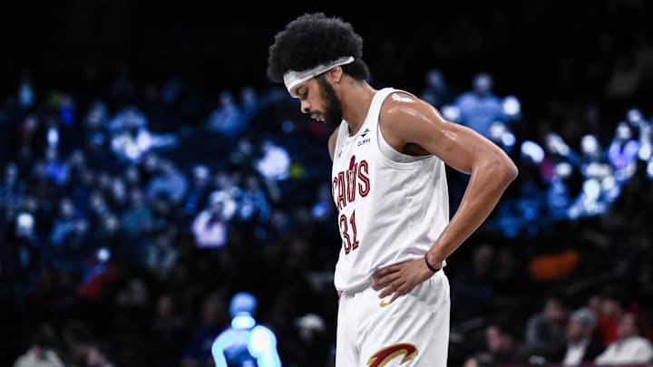 Cleveland Cavaliers center Allen during the first half against the Brooklyn Nets at Barclays Center. 