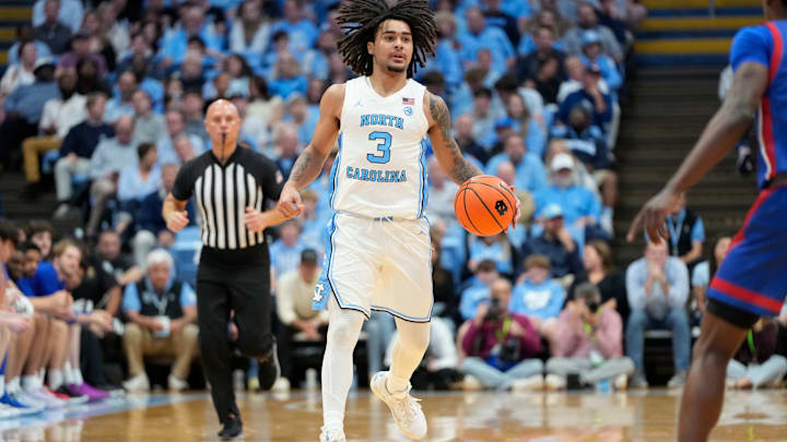 UNC basketball guard Elliot Cadeau UNC basketball guard Elliot Cadeau