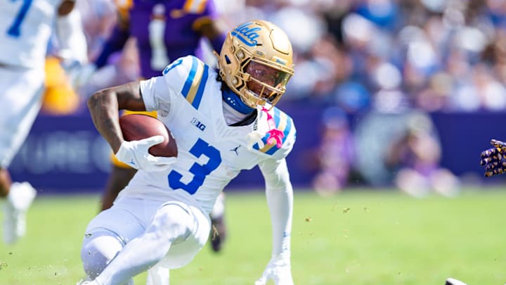 Bruins Kwazi Gilmer 3 as the LSU Tigers take on UCLA at Tiger Stadium in Baton Rouge, LA. Saturday, Sept. 21, 2024.