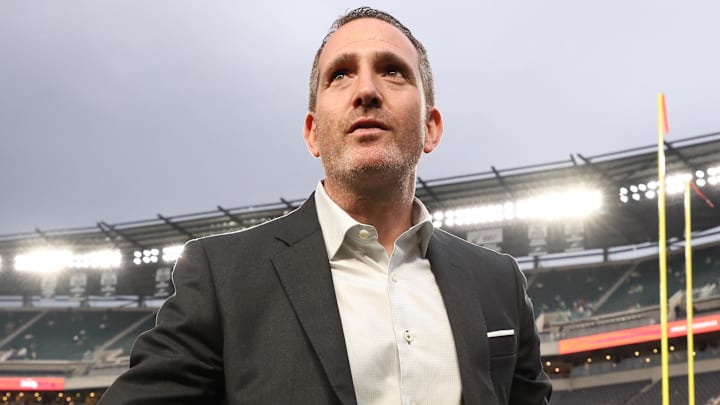 Philadelphia Eagles general manager Howie Roseman looks on before the game between the Philadelphia Eagles and the Dallas Cowboys at Lincoln Financial Field.