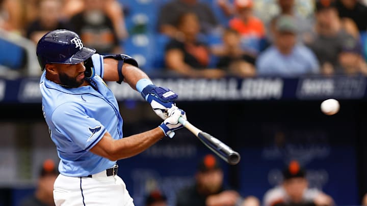 Amed Rosario taking a cut at an offering during the recent three game series versus the San Francisco Giants.