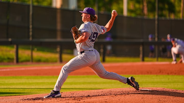 Tommy LaPour delivers a pitch during his outing against the UCF Knights. Tommy LaPour delivers a pitch during his outing against the UCF Knights.