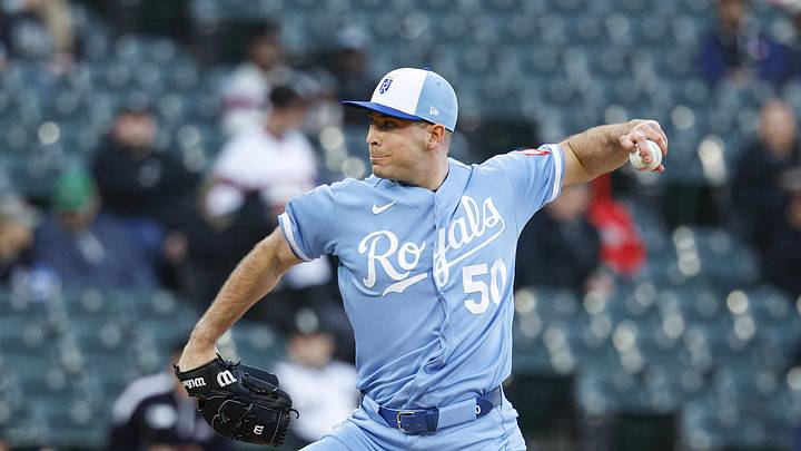 May 14, 2026; Chicago, Illinois, USA; Kansas City Royals starting pitcher Kris Bubic (50) delivers a pitch against the Chicago White Sox during the first inning at Rate Field. Mandatory Credit: Kamil Krzaczynski-Imagn Images May 14, 2026; Chicago, Illinois, USA; Kansas City Royals starting pitcher Kris Bubic (50) delivers a pitch against the Chicago White Sox during the first inning at Rate Field. Mandatory Credit: Kamil Krzaczynski-Imagn Images
