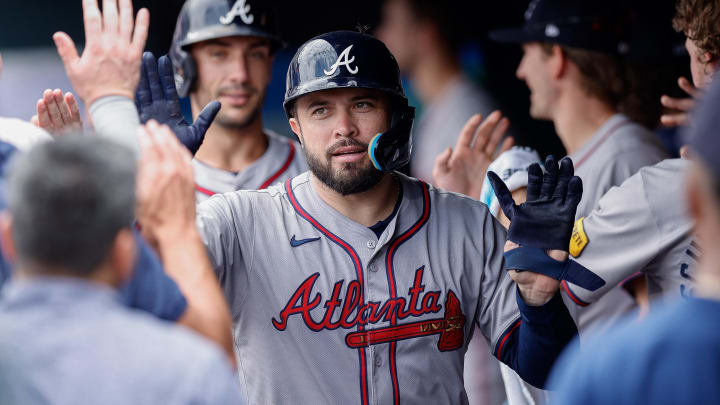 Atlanta Braves catcher Travis d'Arnaud has a club option in his contract for 2025. Atlanta Braves catcher Travis d'Arnaud has a club option in his contract for 2025.