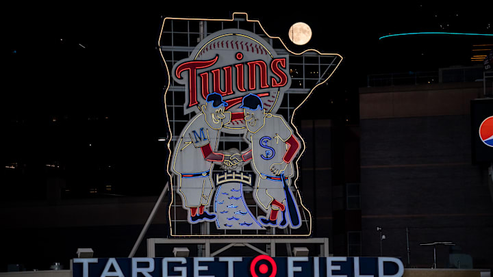 Sep 1, 2020; Minneapolis, Minnesota, USA; A full moon rises over the Minnesota Twins logo in a game between the Minnesota Twins and Chicago White Sox at Target Field. Mandatory Credit: Brad Rempel-Imagn Images Sep 1, 2020; Minneapolis, Minnesota, USA; A full moon rises over the Minnesota Twins logo in a game between the Minnesota Twins and Chicago White Sox at Target Field. Mandatory Credit: Brad Rempel-Imagn Images