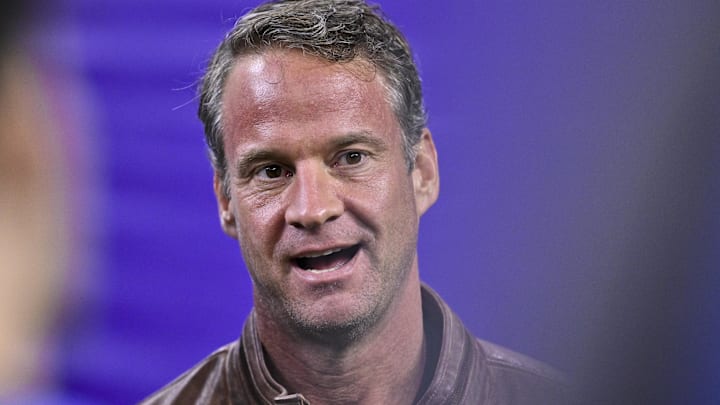 Dec 27, 2025; Houston, TX, USA; Louisiana State Tigers head coach Lane Kiffin looks on prior to the game against the Houston Cougars at NRG Stadium. 