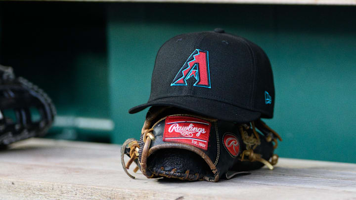 Apr 4, 2025; Washington, District of Columbia, USA; A detailed view of an Arizona Diamondbacks hat at the game between the Washington Nationals and the Arizona Diamondbacks at Nationals Park. Mandatory Credit: Reggie Hildred-Imagn Images Apr 4, 2025; Washington, District of Columbia, USA; A detailed view of an Arizona Diamondbacks hat at the game between the Washington Nationals and the Arizona Diamondbacks at Nationals Park. Mandatory Credit: Reggie Hildred-Imagn Images