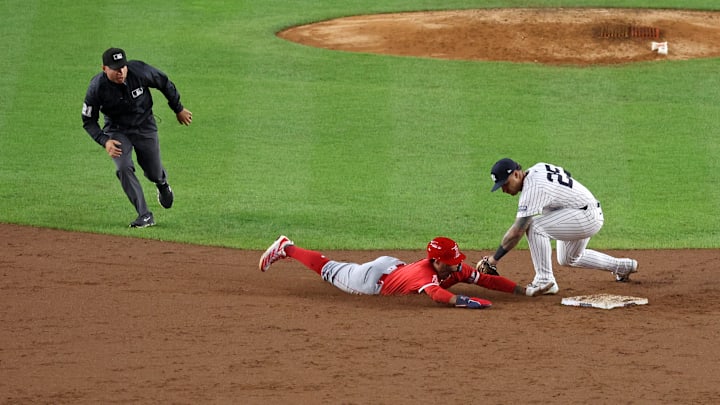 Los Angeles Angels v New York Yankees v New York Yankees - Game Two Los Angeles Angels v New York Yankees v New York Yankees - Game Two