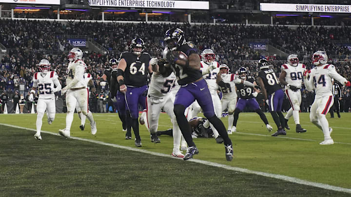 Derrick Henry did not touch the field after putting the Ravens up early in the fourth quarter. 