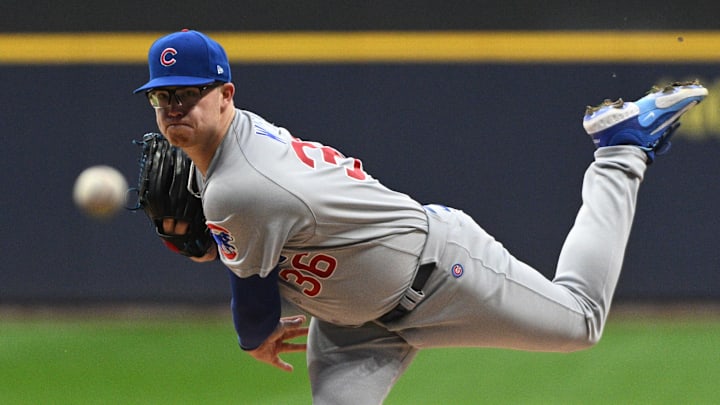 Sep 30, 2023; Milwaukee, Wisconsin, USA; Chicago Cubs starting pitcher Jordan Wicks.