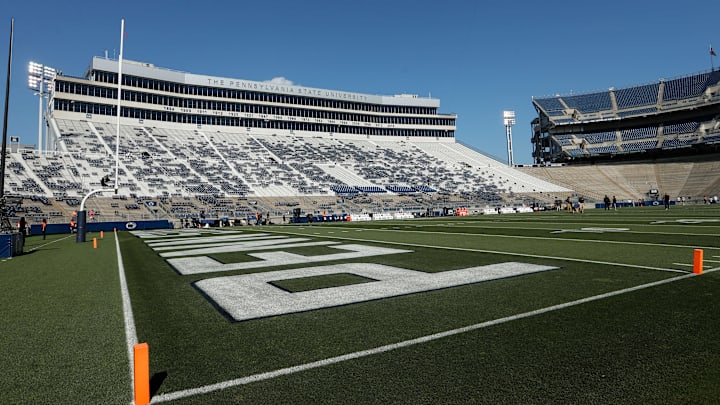 A general view of Penn State's Beaver Stadium prior to the 2023 game between  the West Virginia Mountaineers and the the Penn State Nittany Lions.