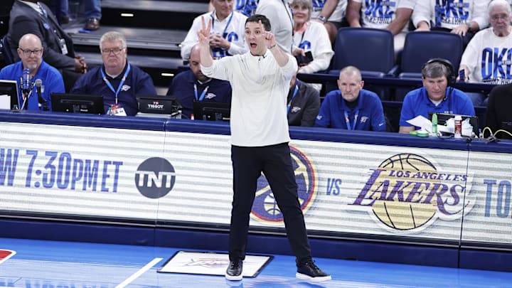 Apr 24, 2024; Oklahoma City, Oklahoma, USA; Oklahoma City Thunder head coach Mark Daigneault
