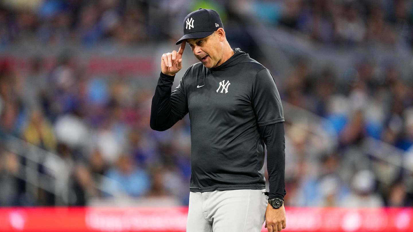 Brian Cashman looking concerned