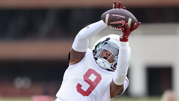 3/7/25 MFB Spring Practice 3 Alabama Defensive Back Cam Calhoun (9) Photo by Kent Gidley 3/7/25 MFB Spring Practice 3 Alabama Defensive Back Cam Calhoun (9) Photo by Kent Gidley