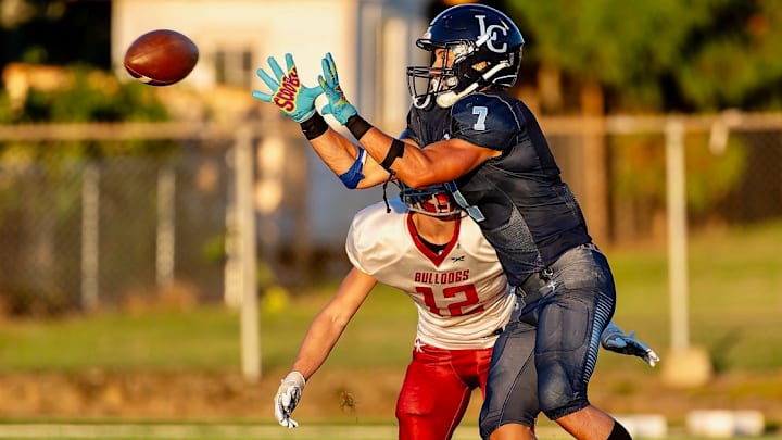 Boyce Robertson is a key cog in the Lynden Christian passing game in 2024.