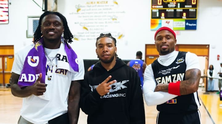Eagles wide receiver A.J. Brown (left) at Isaiah Rodgers' (right) celebrity basketball game in Tampa, Florida, on April 4, 2026. Eagles wide receiver A.J. Brown (left) at Isaiah Rodgers' (right) celebrity basketball game in Tampa, Florida, on April 4, 2026.