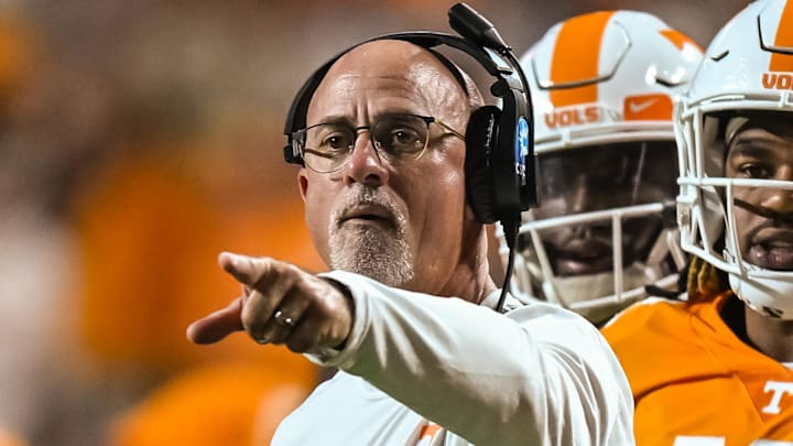 Sep 17, 2022; Knoxville, Tennessee, USA; Tennessee Volunteers secondary coach Willie Martinez coaches during the first half against the Akron Zips at Neyland Stadium. Mandatory Credit: Bryan Lynn-Imagn Images Sep 17, 2022; Knoxville, Tennessee, USA; Tennessee Volunteers secondary coach Willie Martinez coaches during the first half against the Akron Zips at Neyland Stadium. Mandatory Credit: Bryan Lynn-Imagn Images