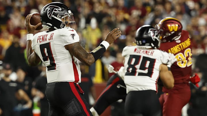Atlanta Falcons rookie quarterback Michael Penix Jr. threw his first touchdown Sunday against the Washington Commanders.