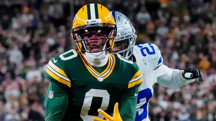 Green Bay Packers wide receiver Matthew Golden (0) drops a would-be touchdown pass against the Dallas Cowboys on Sunday, Oct. 18, 2026, at Lambeau Field in Green Bay, Wisconsin.
Tork Mason/Green Bay Press-Gazette Green Bay Packers wide receiver Matthew Golden (0) drops a would-be touchdown pass against the Dallas Cowboys on Sunday, Oct. 18, 2026, at Lambeau Field in Green Bay, Wisconsin.
Tork Mason/Green Bay Press-Gazette