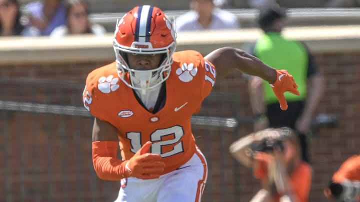 Clemson wide receiver Bryant Wesco Jr. (12)
