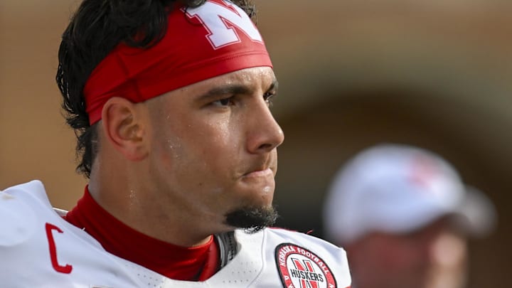 Nebraska quarterback Dylan Raiola overcame three interceptions to lead a game-winning drive in NU's 34-31 win over Maryland.