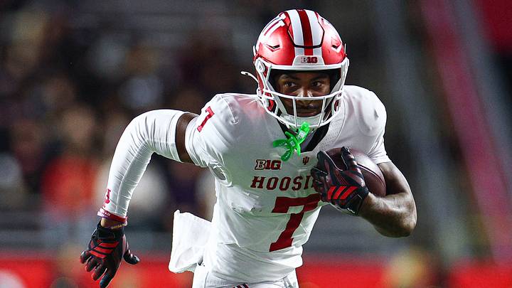 Indiana wide receiver Shazz Preston gains yards after a catch against Rutgers. Indiana wide receiver Shazz Preston gains yards after a catch against Rutgers.